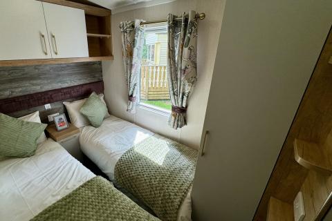 Twin Bedroom in a Caravan Holiday Home