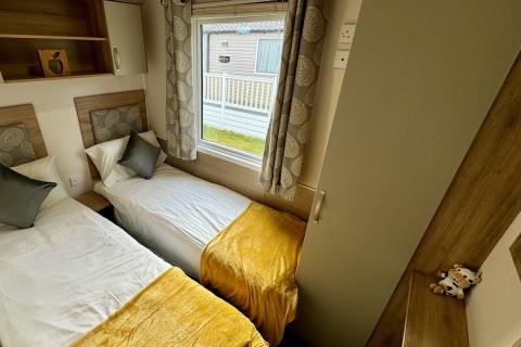 Twin Bedroom in a Caravan Holiday Home