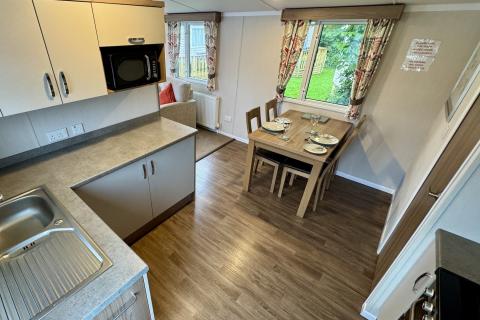 Kitchen & Dining Area of a Caravan Holiday Home