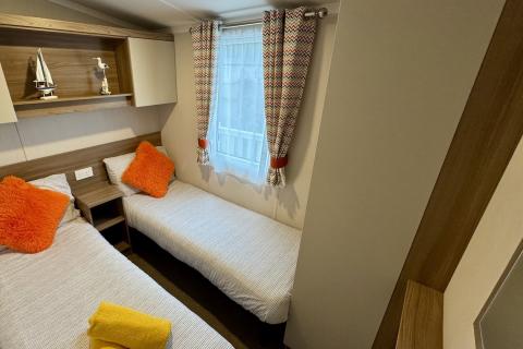 Twin Bedroom area of a Caravan Holiday Home 