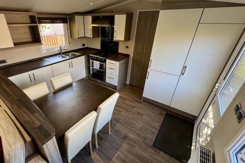 Kitchen & Dining Area in a Caravan Holiday Home