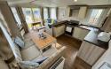 Interior view of the open plan kitchen and living area. 
