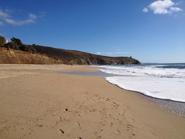 Sandy Cornish Beach near River Vally