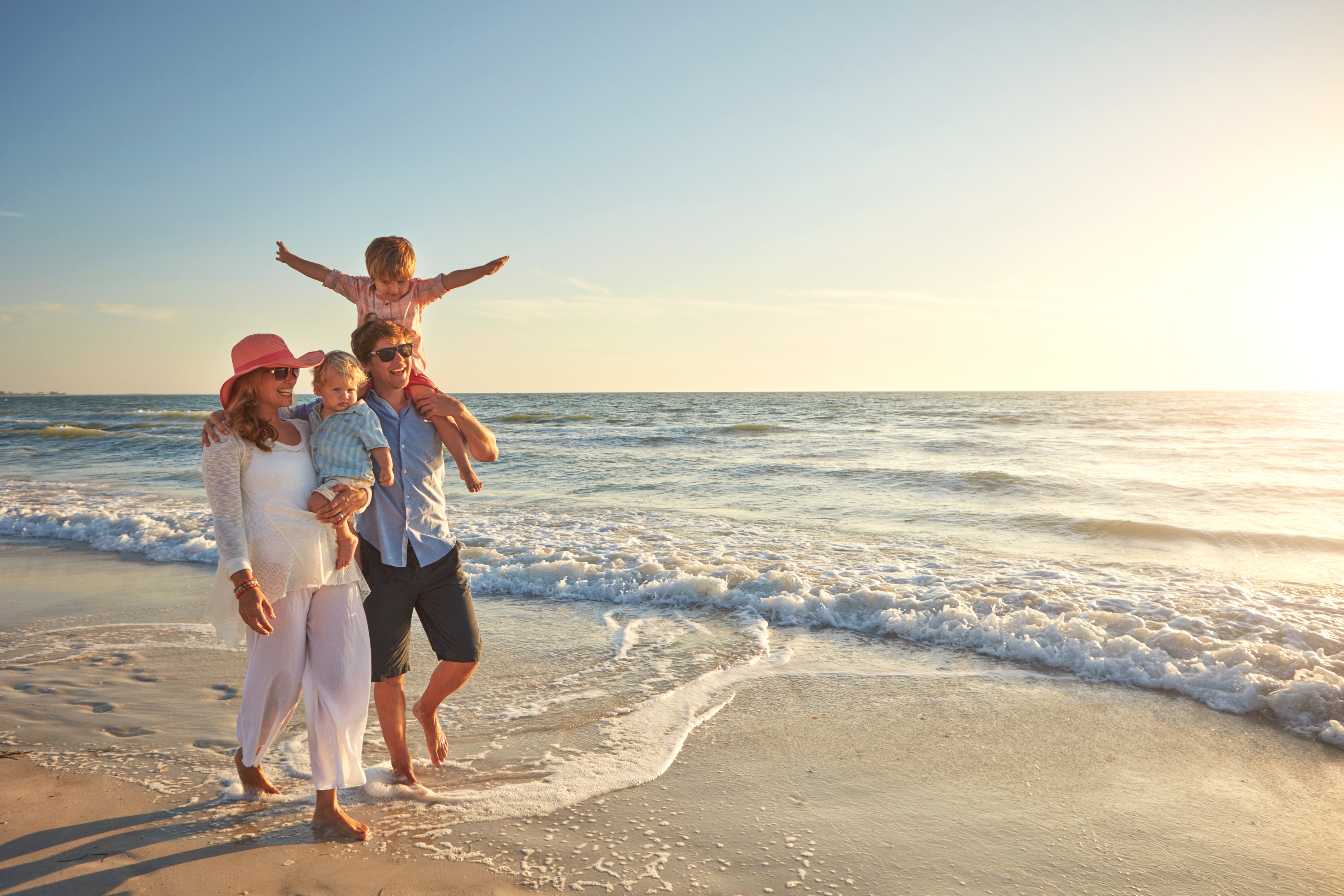 Family at the beach
