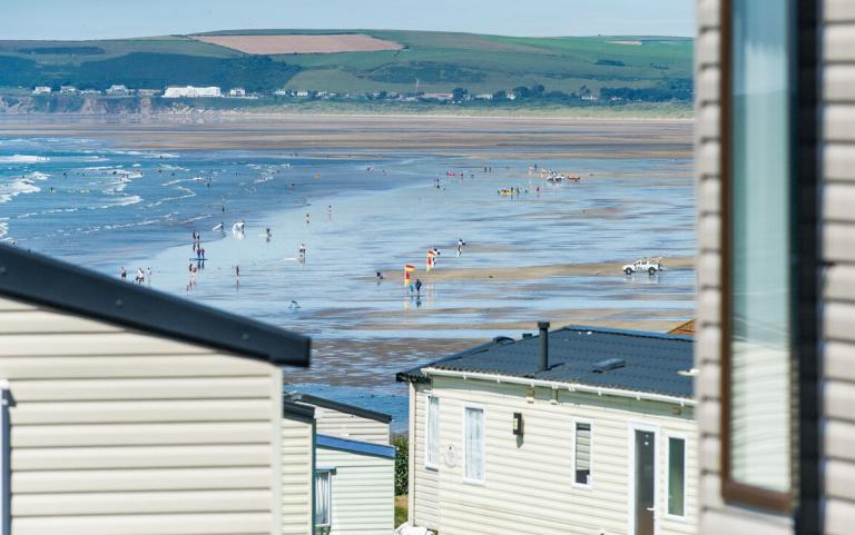 Caravan Holiday Homes overlooking the Beach at Westward Ho!
