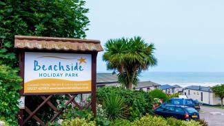 Beachside Holiday Park with the Sea in the Background