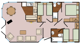 Floorplan Drawing of a Holiday Home