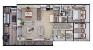 Floorplan Drawing of a Holiday Home