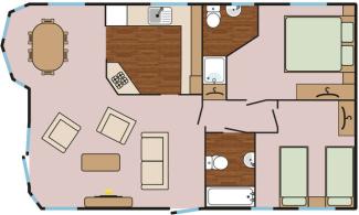 Floorplan Drawing of a Holiday Home