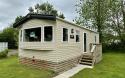 Exterior of a static caravan.