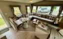 Interior view of the open plan kitchen and living area. 
