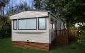 Exterior of static caravan